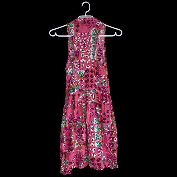 Vintage Style Floral Summer Dress, Polo Golf Sleeveless Mini Dress. - Picture 7 of 7